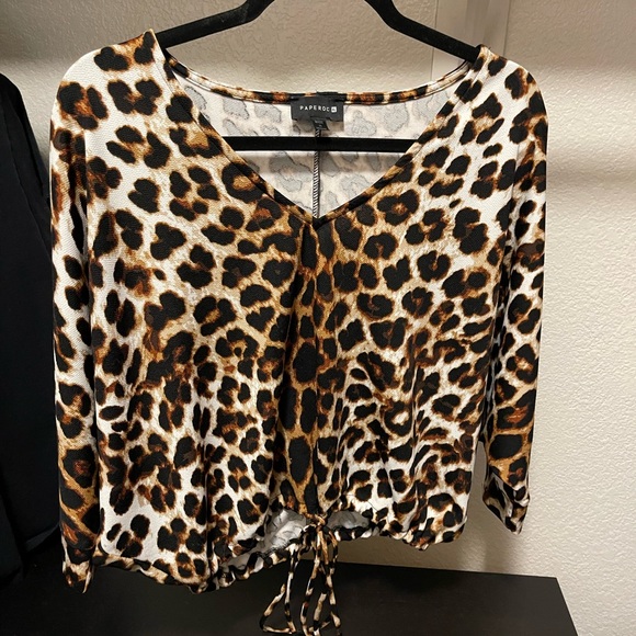 PaperRoc Cheetah Print Blouse - Picture 1 of 5